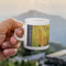 Cafe Terrace at Night (Van Gogh 1888) Single Shot Espresso Cup - Lifestyle in Hand