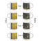 Cafe Terrace at Night (Van Gogh 1888) Single Shot Espresso Cup - Set of 4 - Front & Back