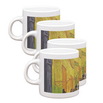 Cafe Terrace at Night (Van Gogh 1888) Single Shot Espresso Cups - Set of 4