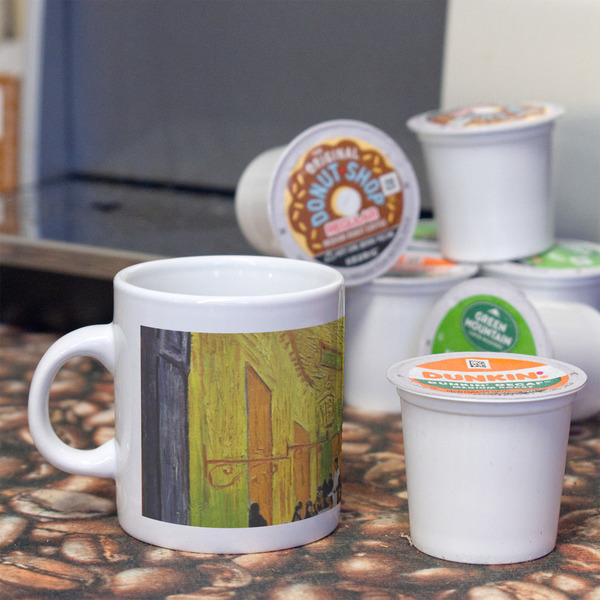 Cafe Terrace at Night (Van Gogh 1888) Single Shot Espresso Cup - Single - Lifestyle