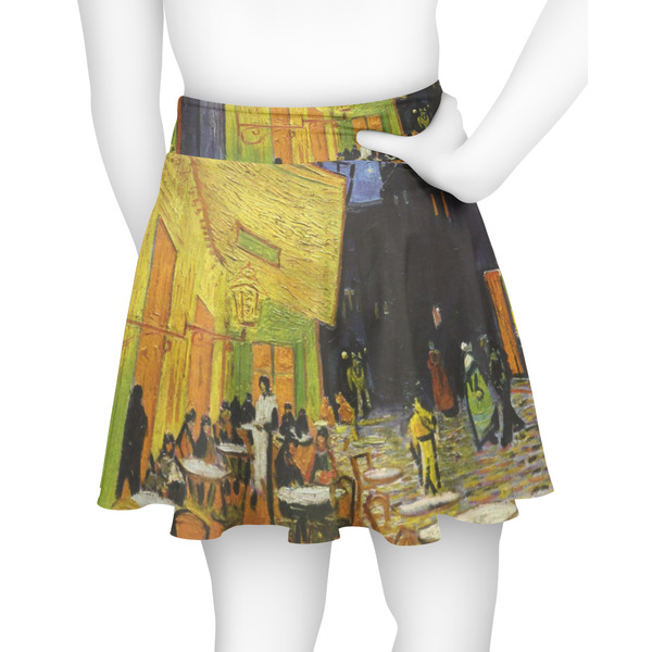 Cafe Terrace at Night (Van Gogh 1888) Skater Skirt - Back