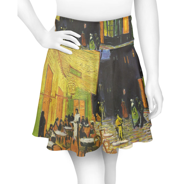 Custom Cafe Terrace at Night (Van Gogh 1888) Skater Skirt - Large