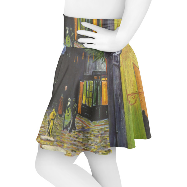 Cafe Terrace at Night (Van Gogh 1888) Skater Skirt - Side