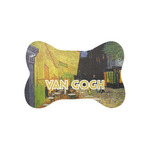 Cafe Terrace at Night (Van Gogh 1888) Bone Shaped Dog Food Mat (Small)