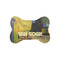 Cafe Terrace at Night (Van Gogh 1888) Bone Shaped Dog Food Mat (Small)