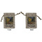 Cafe Terrace at Night (Van Gogh 1888) Small Burlap Gift Bag - Front & Back