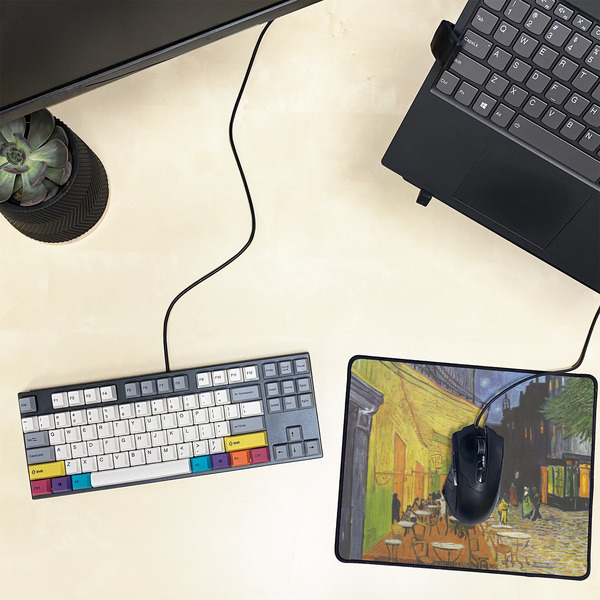 Cafe Terrace at Night (Van Gogh 1888) Small Gaming Mats - Lifestyle