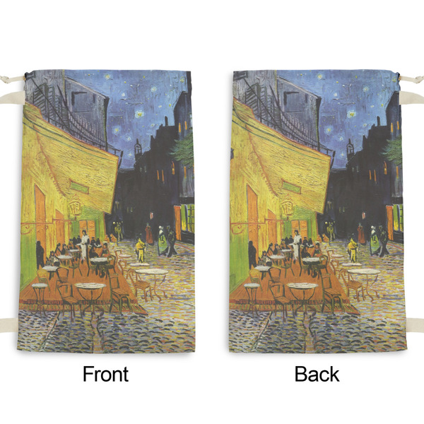 Cafe Terrace at Night (Van Gogh 1888) Small Laundry Bag - Front & Back View