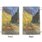 Cafe Terrace at Night (Van Gogh 1888) Small Laundry Bag - Front & Back View