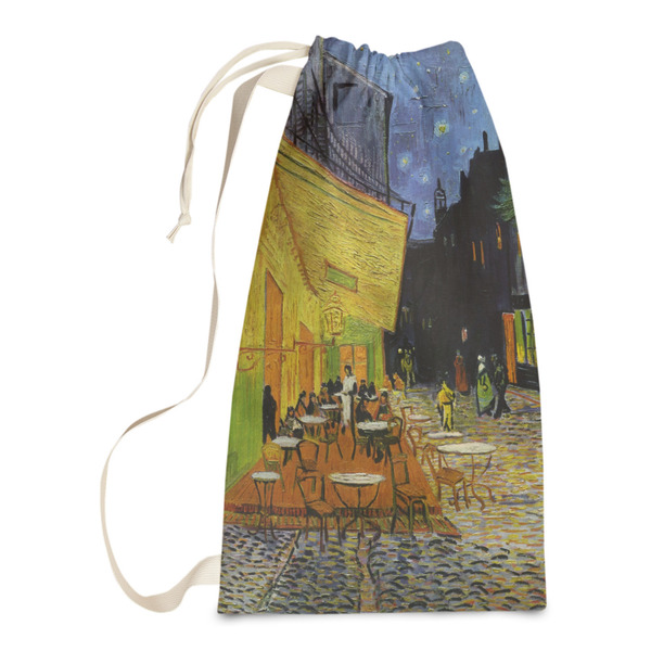 Custom Cafe Terrace at Night (Van Gogh 1888) Laundry Bags - Small
