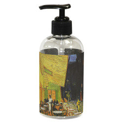 Cafe Terrace at Night (Van Gogh 1888) Plastic Soap / Lotion Dispenser (8 oz - Small - Black)