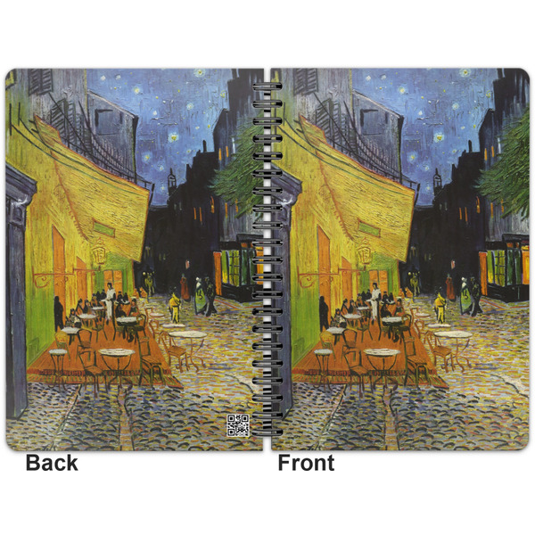 Cafe Terrace at Night (Van Gogh 1888) Spiral Journal 7 x 10 - Apvl
