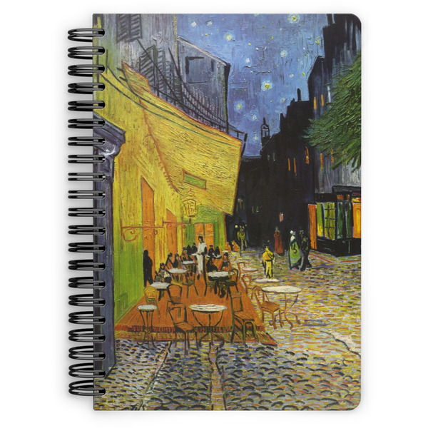 Custom Cafe Terrace at Night (Van Gogh 1888) Spiral Notebook
