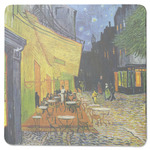 Cafe Terrace at Night (Van Gogh 1888) Square Rubber Backed Coaster