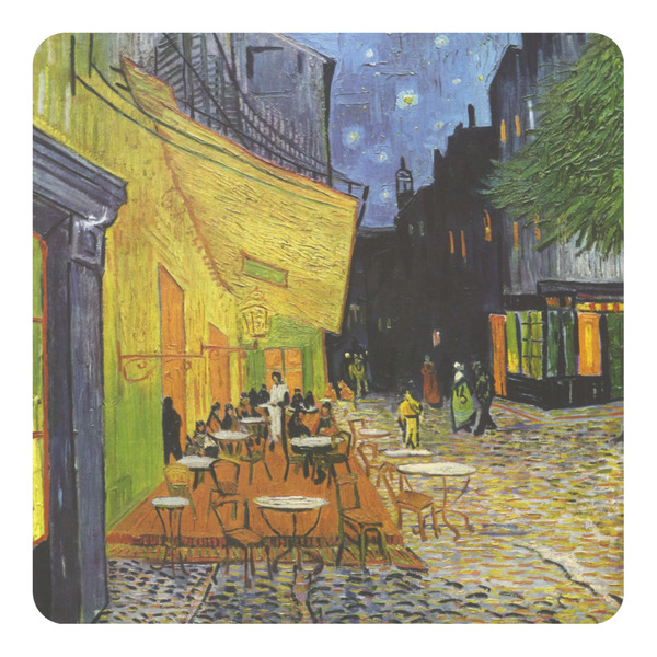 Custom Cafe Terrace at Night (Van Gogh 1888) Square Decal - XLarge