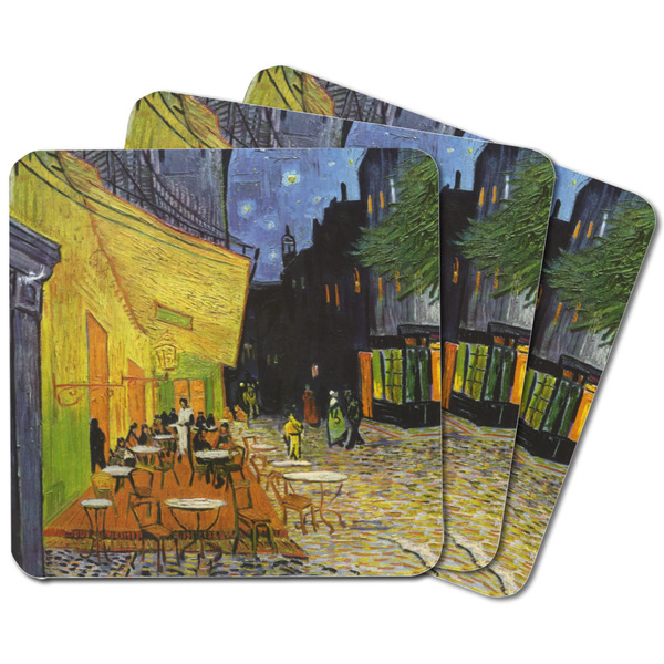 Cafe Terrace at Night (Van Gogh 1888) Square Fridge Magnet - MAIN