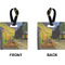 Cafe Terrace at Night (Van Gogh 1888) Square Luggage Tag (Front + Back)