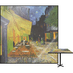 Cafe Terrace at Night (Van Gogh 1888) Square Table Top - 24"