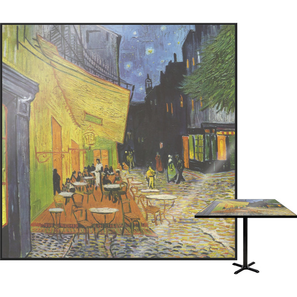 Custom Cafe Terrace at Night (Van Gogh 1888) Square Table Top