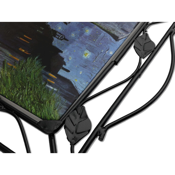 Cafe Terrace at Night (Van Gogh 1888) Square Trivet - Detail