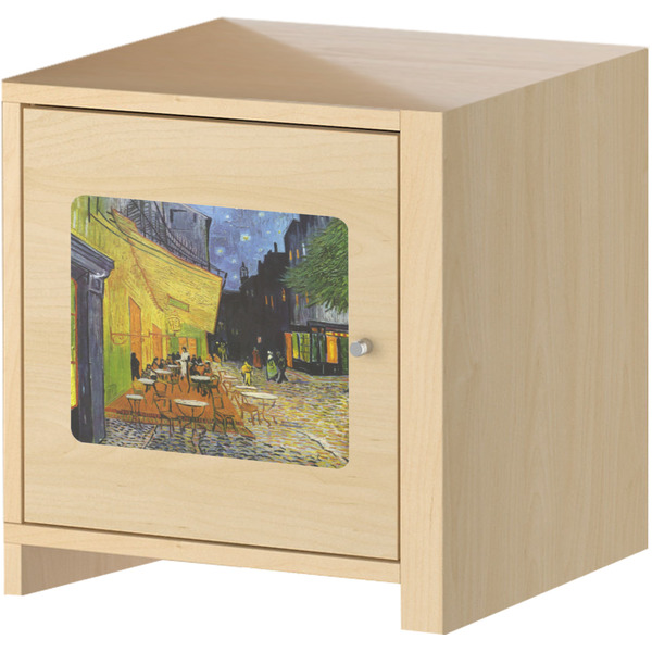 Cafe Terrace at Night (Van Gogh 1888) Square Wall Decal on Wooden Cabinet