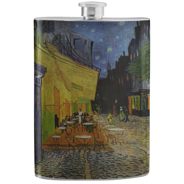 Custom Cafe Terrace at Night (Van Gogh 1888) Stainless Steel Flask