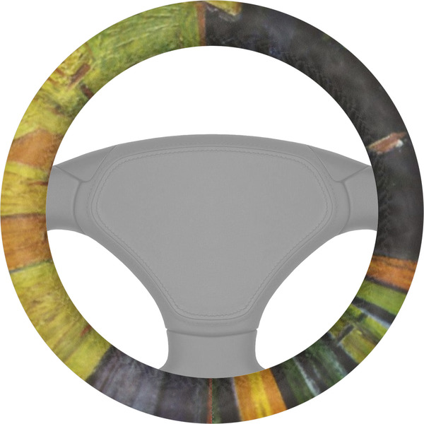 Custom Cafe Terrace at Night (Van Gogh 1888) Steering Wheel Cover