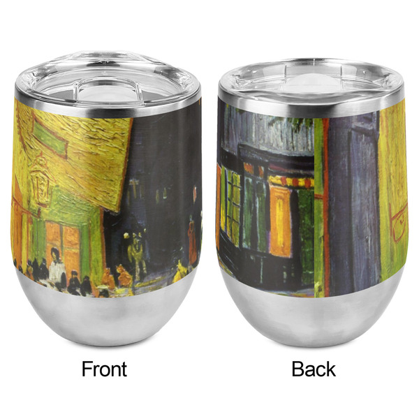 Cafe Terrace at Night (Van Gogh 1888) Stemless Wine Tumbler - Full Print - Approval