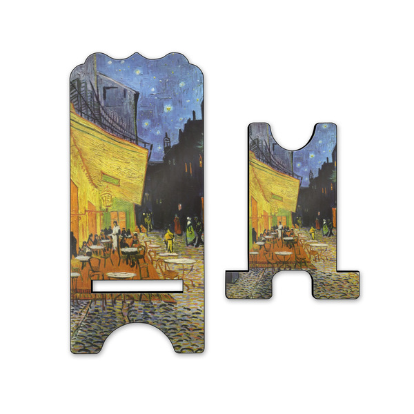 Cafe Terrace at Night (Van Gogh 1888) Stylized Phone Stand - Front & Back - Small