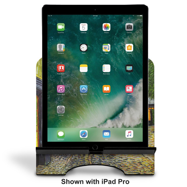Cafe Terrace at Night (Van Gogh 1888) Stylized Tablet Stand - Front with ipad