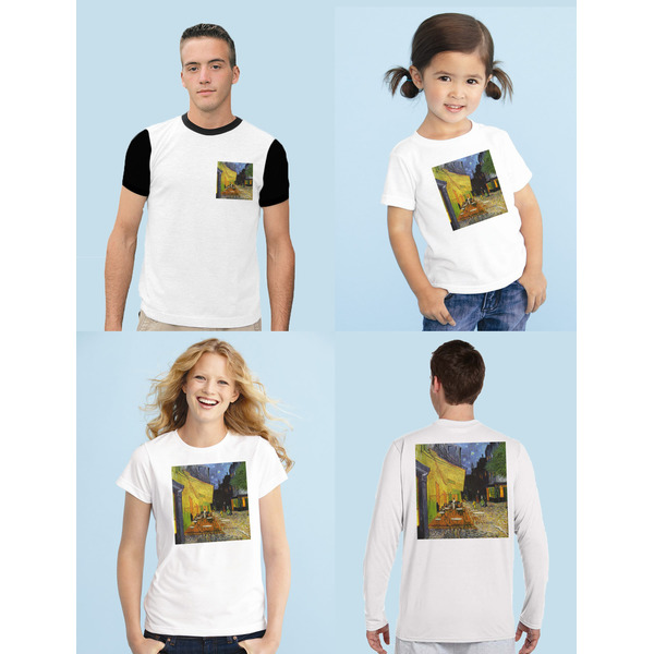 Cafe Terrace at Night (Van Gogh 1888) Sublimation Sizing on Shirts