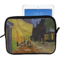 Cafe Terrace at Night (Van Gogh 1888) Tablet Case / Sleeve - Large