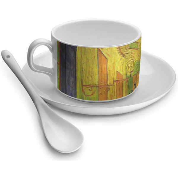 Custom Cafe Terrace at Night (Van Gogh 1888) Tea Cup