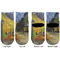 Cafe Terrace at Night (Van Gogh 1888) Toddler Ankle Socks - Double Pair - Front and Back - Apvl