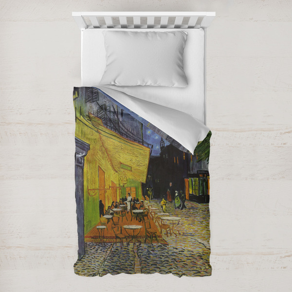Custom Cafe Terrace at Night (Van Gogh 1888) Toddler Duvet Cover