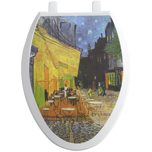 Custom Cafe Terrace at Night (Van Gogh 1888) Toilet Seat Decal - Elongated