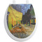 Cafe Terrace at Night (Van Gogh 1888) Toilet Seat Decal - Round - Front