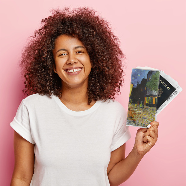 Cafe Terrace at Night (Van Gogh 1888) Vinyl Document Holder - LIFESTYLE