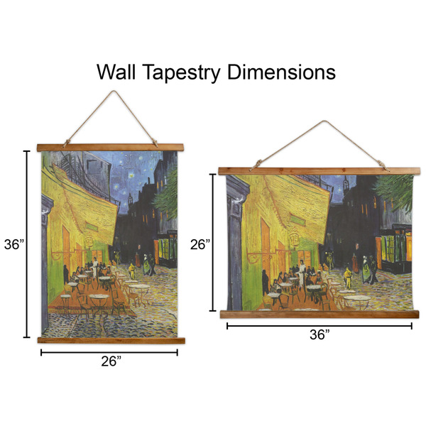 Cafe Terrace at Night (Van Gogh 1888) Wall Hanging Tapestries - Parent/Sizing