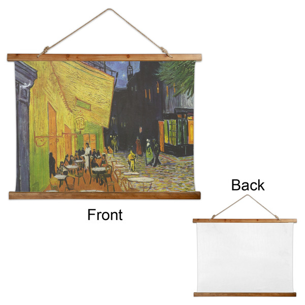 Cafe Terrace at Night (Van Gogh 1888) Wall Hanging Tapestry - Landscape - Front & Back