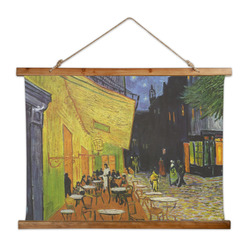 Cafe Terrace at Night (Van Gogh 1888) Wall Hanging Tapestry - Wide