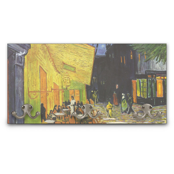 Custom Cafe Terrace at Night (Van Gogh 1888) Wall Mounted Coat Rack