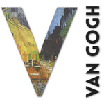 Cafe Terrace at Night (Van Gogh 1888) Name & Initial Decal - Custom Sized