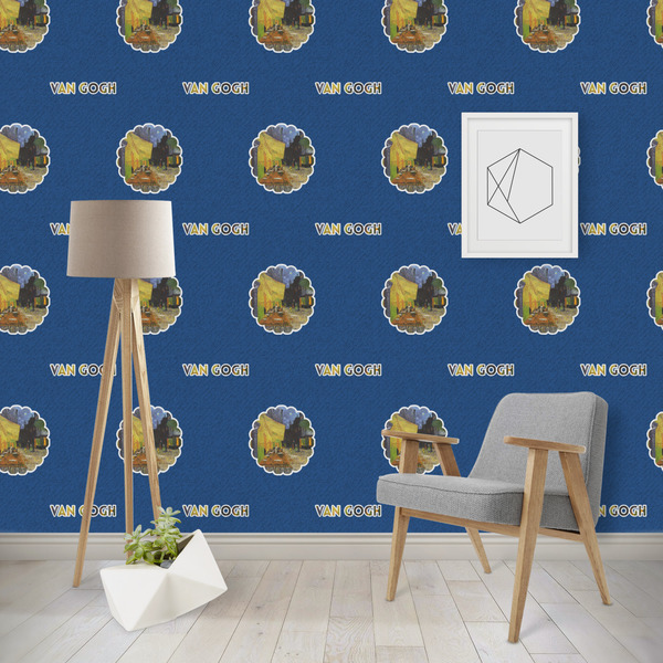 Custom Cafe Terrace at Night (Van Gogh 1888) Wallpaper & Surface Covering (Water Activated - Removable)