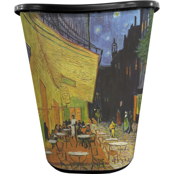 Custom Cafe Terrace at Night (Van Gogh 1888) Waste Basket - Single Sided (Black)