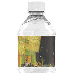 Cafe Terrace at Night (Van Gogh 1888) Water Bottle Labels - Custom Sized