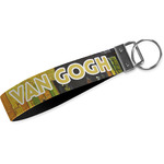 Cafe Terrace at Night (Van Gogh 1888) Webbing Keychain Fob - Small