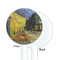 Cafe Terrace at Night (Van Gogh 1888) White Plastic 5.5" Stir Stick - Single Sided - Round - Front & Back