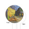 Cafe Terrace at Night (Van Gogh 1888) White Plastic 6" Food Pick - Round - Single Sided - Front & Back