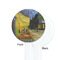 Cafe Terrace at Night (Van Gogh 1888) White Plastic 7" Stir Stick - Single Sided - Round - Front & Back